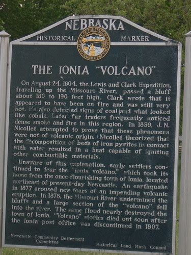 Ionia Volcano Historic Marker Newcastle Nebraska Jimmy Emerson