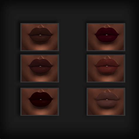 Sims 4 Cc Black — Aisellasims 💄💄 Dark Matte Liquid Lips 💄💄 I