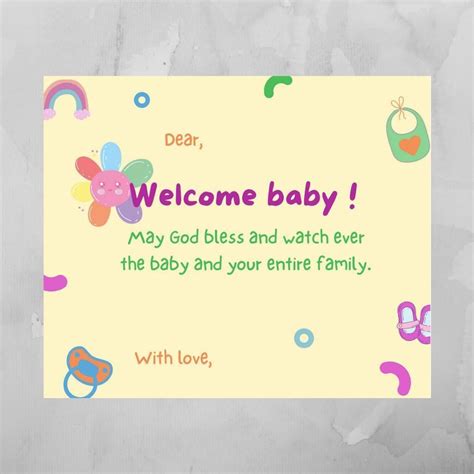 Kartu Ucapan Kelahiran Bayi Kartu Ucapan Selamat Newborn Baby Card