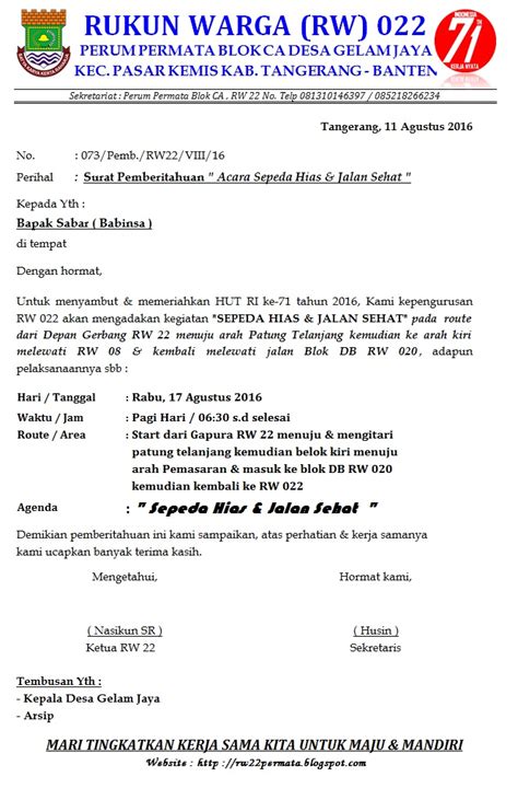 Surat Pemberitahuan Agustus Riset