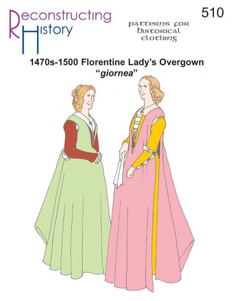 Rh510 1470s 1500 Florentine Ladys Overgown Italian Renaissance