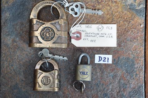 Lot 3 Vintage Brass Yale Locks Yale And Towne Usa Lock Antique Padlock