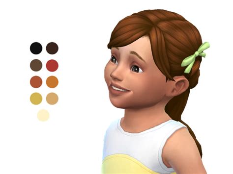 Sims 4 Hairs ~ The Sims Resource Toddler Wavy Long Hair Retextured By