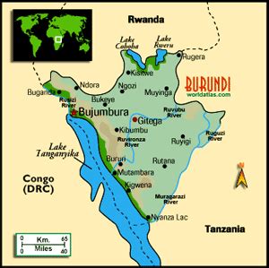 It is also the world's longest freshwater lake. Burundi - map. Only coastline on the landlocked Lake ...