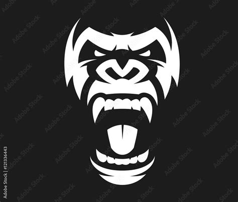 Angry Gorilla Symbol Stock Vector Adobe Stock
