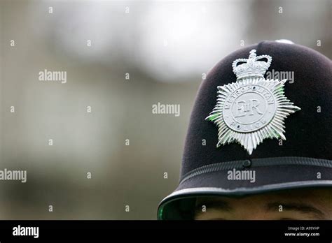 Helmet Of A Metropolitan Police Constable London Stock Photo Royalty
