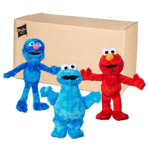 Sesame Street Plush Bundle Featuring Elmo Cookie Monster And Grover Ages 12 Months And Up