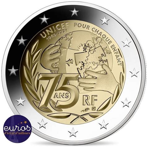 2 Euros Commémorative France 2021 75 Ans De Lunicef Unc