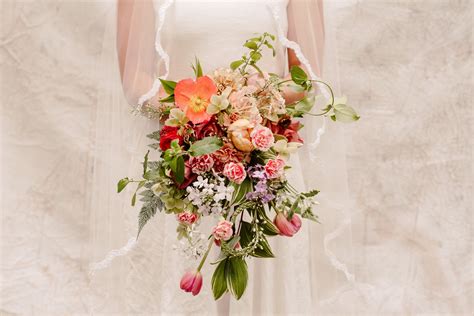 Seasonal Design Highlight Colorful Petite Teardrop Cascade Bouquet