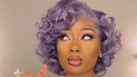 Megan Thee Stallion Wigs Out With Purple Do Before Busting Sultry Cry
