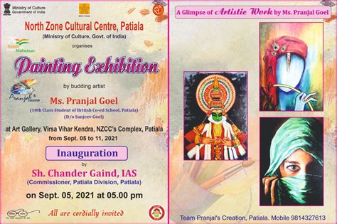 North Zone Cultural Centre Nzcc Patiala Orgnising Painting