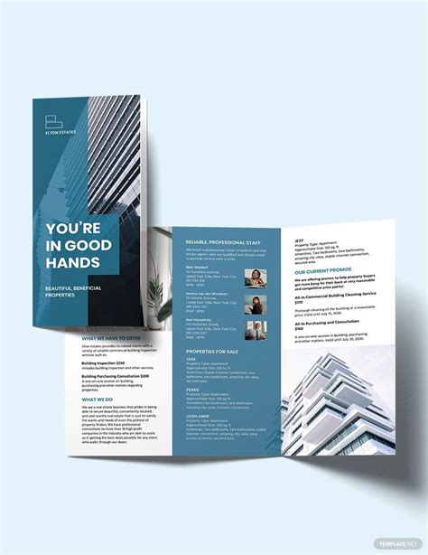 Commercial Building Inspector Tri Fold Brochure Template In Illustrator