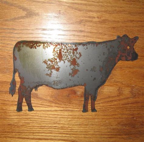 Contented Cow Metal Art Etsy Metal Tree Wall Art Cow Wall Art