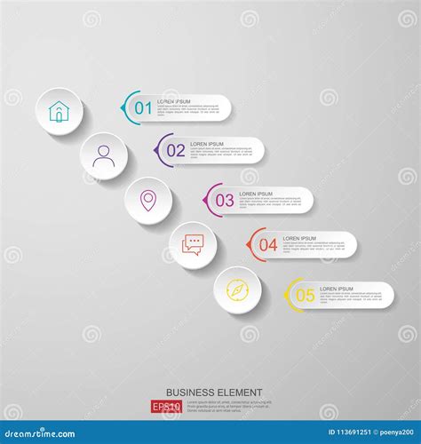 Infographics Timeline Design Template Vector With 3d Paper Label