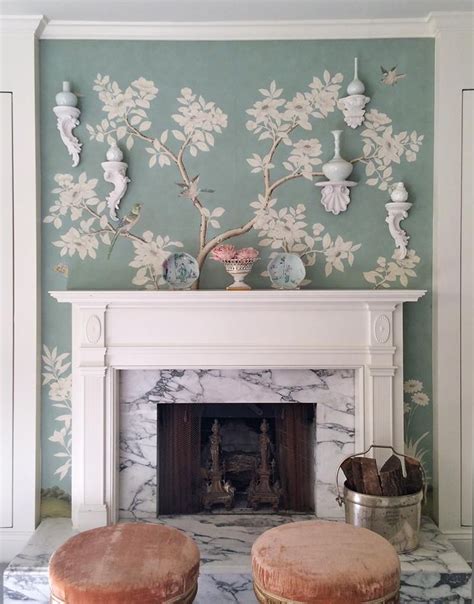 Gracie Wallpaper In Mary Mcdonalds Home Chinoiserie Wallpaper
