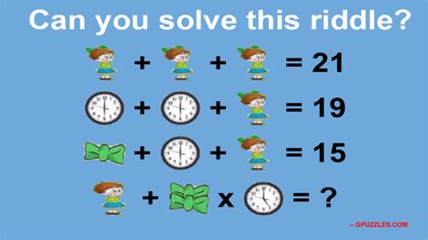 Latest Math Equation Puzzles And Riddles Genius Puzzles