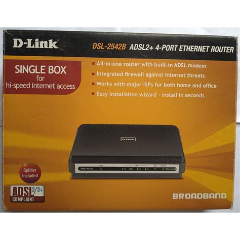 โมเด็ม เราเตอร์ Modem Router Dsl 2542b D Link 4 Port 10100 มือ 1 แท้