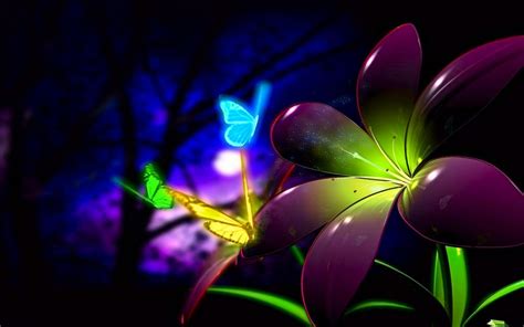 Neon Flowers Wallpapers Top Free Neon Flowers Backgrounds