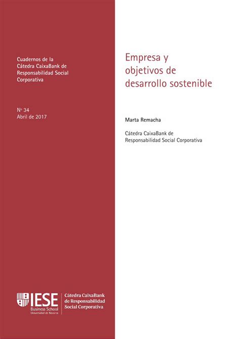 Pdf Cuadernos De La Empresa Y Cátedra Caixabank De Objetivos Las