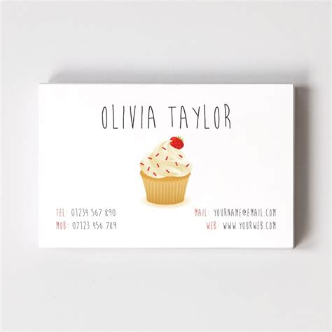 311 icing on the cake tier sweet icing. Cup Cake Maker Templated Business Card 2 - Able Labels