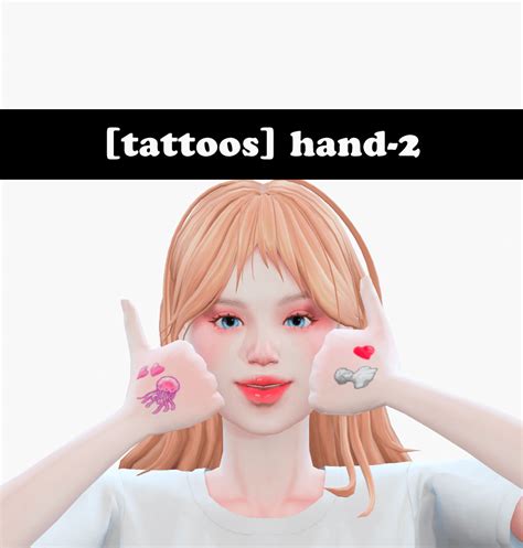 Sims 4 Tattoos Hand 2 7 Swatch The Sims Book
