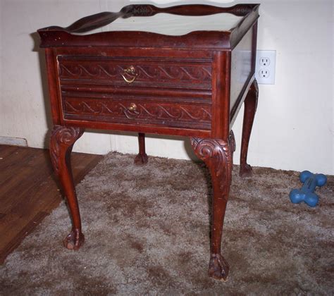 Accent your living room with a coffee, console, sofa or end table. Antique end table glass top inlay For Sale | Antiques.com | Classifieds