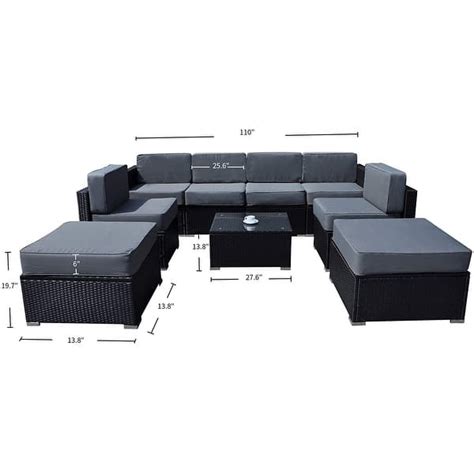 Mcombo Patio Furniture Sectional Set Outdoor Wicker Sofa Overstock