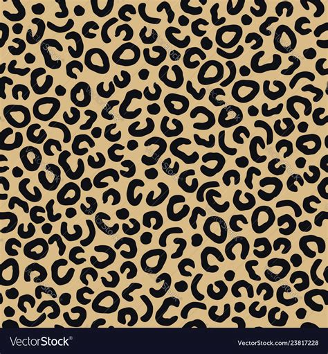 Animal Skin Seamless Pattern Of Leopard Print Vector Image