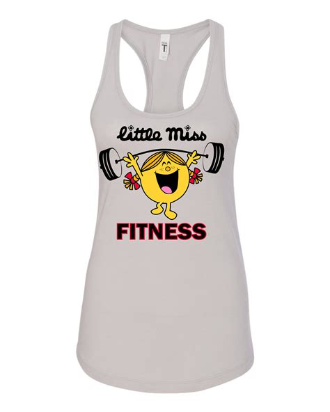 Little Miss Fitness Workout Tank Crossfit Bootcamp Weightlifting 80s Moms Fun