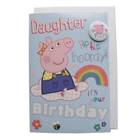 Peppa Pig Large Daughter Birthday Card From Ocado