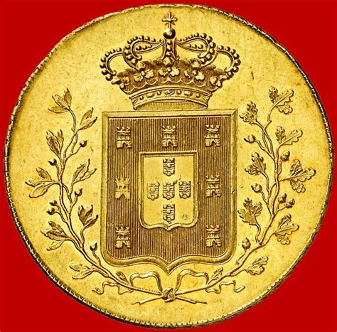 Portugal Maria Ii 6400 Reis Gold Coin Lisboa 1834 European Coins