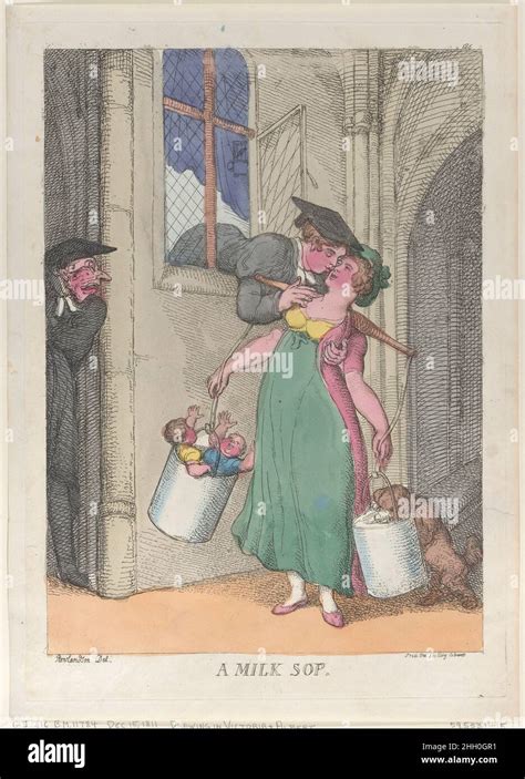 A Milk Sop December 15 1811 Thomas Rowlandson A Girl Carries Milk