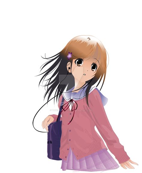 Anime Girl Vector Art Gudang Gambar Vector Png