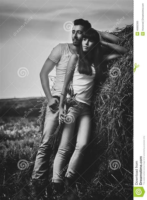 Countryside Couple Portrait Stock Photo Image Of Sensuality Grass