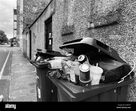 Garbage In A Dustbin Stock Photo Alamy