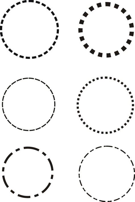 Dotted Line Circle Vector Graphic Design Art Dotted Line Dots