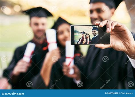 Its Their Proudest Moment Shot Of A Group Of Students Taking A Selfie