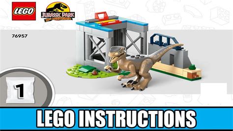 Lego Instructions Jurassic World Velociraptor Escape Book