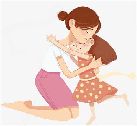 Día De La Madre Ilustraciones Para Hacer Tarjetas Cartoon Mom Hug