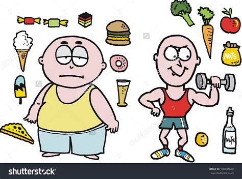 Healthy And Junk Food Cartoon Clip Art Library