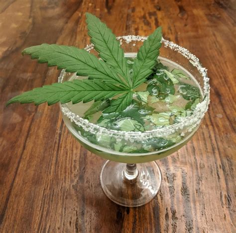 Green Dragon Margarita Made With Cannabis Infused Tequila Treedibles