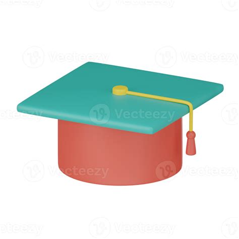 Graduation Cap Icon 3d Render Illustration 30808125 Png