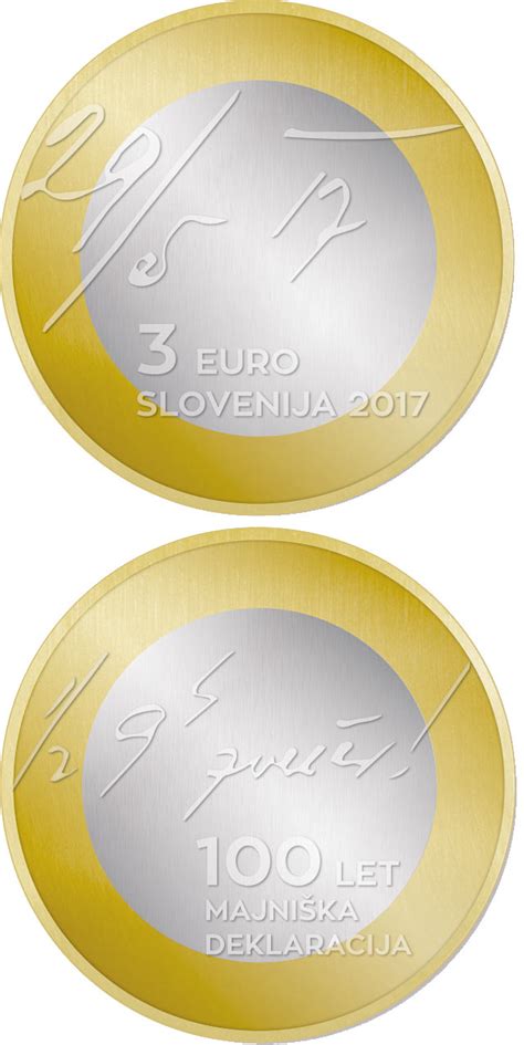 Bimetal 3 Euro Coins The 3 Euro Coin Series From Slovenia