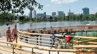 Aktiv camping neue donau палаточный лагерь, вена. Baden in Wiener Gewässern