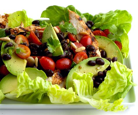 Southwestern Grilled Chicken Salad With Tomato And Black