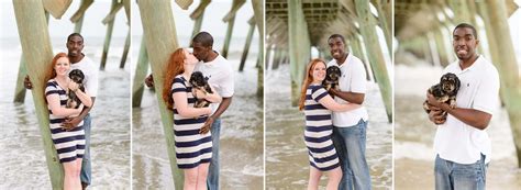 Engagement Portraits Mixed Race Couple And Dog At The State Park