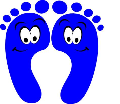 Blue Happy Feet Clip Art At Vector Clip Art Online Royalty