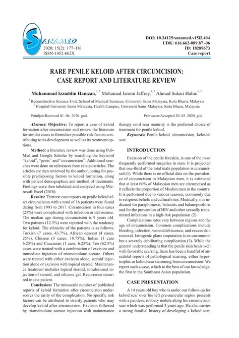 Pdf Rare Penile Keloid After Circumcision Case Report And Literature