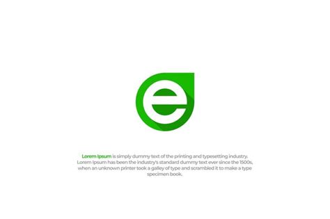 Premium Vector Logo Letter E Leaf Green Nature Echo