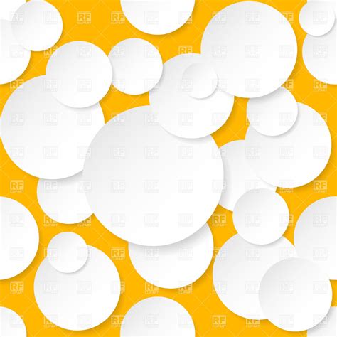 Yellow Background With Overlapping Paper Circles Vector